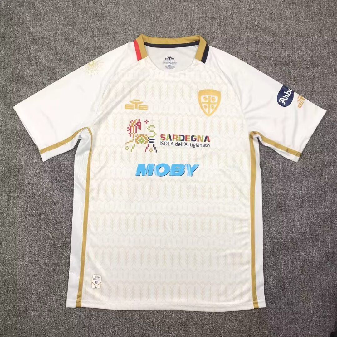 AAA Quality Cagliari 24/25 Away White Soccer Jersey